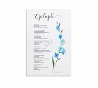 XGINERFEX Sympathy Condolence Verse Poster Deceased Loved One Tribute Poem Canvas Wall-Art For Hospice Quiet Room Remembrance Corner