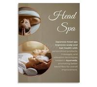 XGINERFEX Therapeutic Head Spa Beauty Salon Health Benefits Educational Poster Canvas Painting for Home