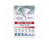 XGINERFEX Tornado and Hurricane Poster Extreme Weather Infographics Comparison Chart Educational Canvas Wall-Art for Classroom Living Room Bedroom Home Office Decor(Framed,08X12inch(20X30cm))