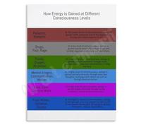 XGINERFEX Vibrational and Awareness Poster Guide to Elevating Your State Canvas Print Wall-Art(Unframed,12x18inch(30x45cm))