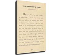 XGINERFEX Wall-Art Canvas Prints - Velveteen Rabbit Inspired Literary Quote Poster - Vintage Book Page Print for Nursery and Reading Nook(Unframed,08x12inch(20x30cm))