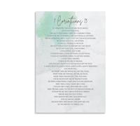 XGINERFEX Wedding Scripture Wall-Art 1 Corinthians 13 Love Chapter Print Christian Marriage Gift for Newlyweds(Unframed,12X18inch(30X45cm))