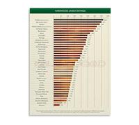 XGINERFEX Wood Hardness Scale Chart Janka Rating Poster Canvas Wall-Art Decor for Woodshop Workshop(Framed,16x24inch(40x60cm))
