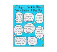 XGINERFEX Words Poster Affirmations for a Bad Day Canvas Wall-Art for Womens Mens Room Decor Encouraging Print Home Gift(Unframed,16x24inch(40x60cm))
