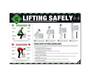 XGINERFEX Workplace Sign Lifting and Manual Handling Techniques Guide Poster for Injury Prevention Decor(Framed,08x12inch(20x30cm))