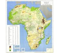 XGINERFEX World Geography Classroom Decor Physical And Political Map Of Africa Detailed Reference Poster Educational Wall-Art Print(Unframed,08x12inch(20x30cm))