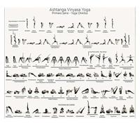 XGINERFEX Yoga Lover Gift - Asana Sequence Chart Poster, Inspirational Yoga Wall-Art for Home Practice, Teacher & Student(Unframed,08x12inch(20x30cm))
