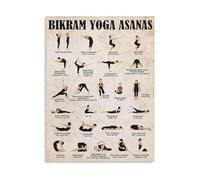 XGINERFEX Yoga Poses & Asanas Educational Poster - Vintage Style Chart for Home Gym, Studio or Wellness Room(Unframed,16x24inch(40x60cm))