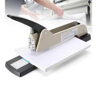 XGKEYQOHSV Agrafeuse Robuste à Bras Long, capacité de 210 Feuilles, Profondeur d'agrafage de 25 cm pour livrets, Guide réglable, Corps en Acier, Outil de Reliure de Bureau