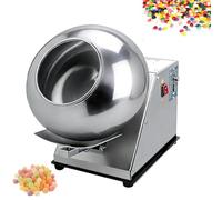XGKEYQOHSV Machine à enrober Le Chocolat, Machine électrique d'enrobage de Sucre et de Polissage du Chocolat, enrobeuse en Acier Inoxydable 0-120 TR/Min, pour Noix, amandes, pistaches