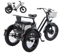 XGKEYQOHSV Tricycle électrique pour Adulte, Charge maximale de 200 kg, Batterie 48 V, autonomie de 35 km, vélo Cargo idéal pour Les trajets Domicile-Travail.