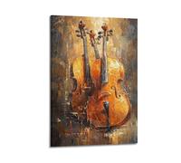 XGKJDS Impression sur toile murale moderne exquise - Album photo - Peinture à l'huile - Poster de musique - Instrument de violoncelle - Attirance visuelle - 30 x 45 cm