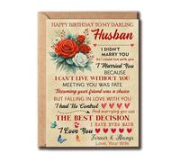 XGLDesigns Carte d'anniversaire pour mari I Didn't Marry You So I Could Live With You. Message romantique pour anniversaire de mariage