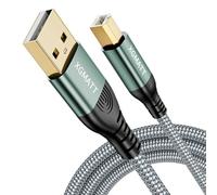 XGMATT Câble d'imprimante USB 4,5 m, câble d'imprimante USB 2.0 de type B | Scanner haute vitesse compatible avec Lexmark, Dell, HP, Canon, Epson, Xerox, Brother, DAC et plus encore - Gris