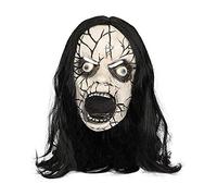 XGOPTS Costume d'Halloween Fête Masque de Latex Tête femme homme Masques De Tête Visage avec Cheveux Masque d'Horreur Masque Funny d'Halloween Accessoires pour Carnaval Déguisements Costume Cosplay