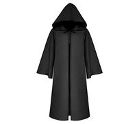XGOPTS Halloween Cape à Capuche pour Enfants Costume Chevalier Magicien Cosplay Capes Enfants Adultes Robe fantaisie gothique noire Tunique Costume Party Drama Stage Props pour garçons filles 4-9 ans