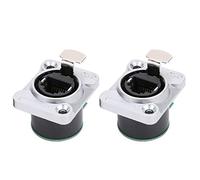 XGOUGUAAU 2 Pièces Panneau PCB RJ45 Résistant au Feu, Isolant Durable en PA, Connecteur Ronde à Injection pour Aviation, Compatible avec Câbles 24-26 AWG, Étanchéité IP67