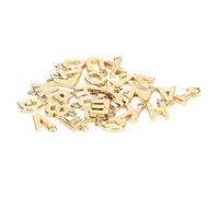 XGOUGUAAU 26 pendentifs en forme de lettres anglaises, breloques en laiton de l’alphabet pour la fabrication de bijoux DIY, lettres majuscules A-Z avec un trou de 0,8 mm, ornements