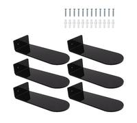 XGOUGUAAU 6 étagères flottantes pour Chaussures, présentoir en Acrylique de 7,9 Pouces pour Baskets, étagère Transparente Murale pour Chaussures avec Support caché, Taille Masculine 6-13, (Noire)