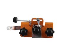 XGOUGUAAU Affûteur de tronçonneuse à manivelle Portable, gabarit d’affûtage pour tronçonneuses électriques, Outil d’affûtage léger pour tronçonneuse avec têtes de meulage en Acier au (Or)
