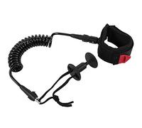 XGOUGUAAU Bodyboard Coiled Wrist Leash, Surfing Leash for Bodyboarders, 5.5 mm Thick TPU Coil with 316 Stainless Steel Snap Hook, Adjustable Padded Wristband, 5 ft Length for Ocean Waves and (Noire)