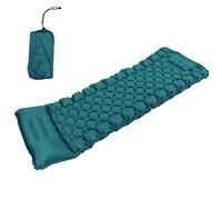 XGOUGUAAU Matelas pneumatique de Camping avec Pompe à Pied, Coussin de Couchage Gonflable pour Camping en Plein air, Conception Ergonomique Portable avec Oreiller incurvé, Tapis de Couchage