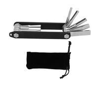 XGOUGUAAU Outil multifonction 10 en 1 avec clé hexagonale, ensemble de clés hexagonales pliantes avec tournevis, kit d’outils portable en alliage d’aluminium pour équipements