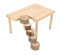 XGOUGUAAU Plateforme d’Escalade en Bois pour Hamster, Terrain de Jeu d’activité pour Petits Animaux de Compagnie avec échelle Ronde rotative pour écureuil Volant, Hamster et Ours en Peluche