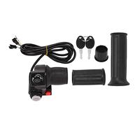 XGOUGUAAU Poignée d’accélérateur pour vélo électrique avec affichage de puissance à 4 LED, accélérateur à rotation à vitesse demi-verrouillage pour vélo modifié 48 V, interface SM compatible