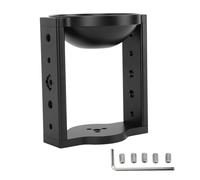 XGOUGUAAU Riser à tête de trépied de 100 mm, Adaptateur en Alliage d’Aluminium Demi-sphère Plate vers Bol, avec Trous filetés de 1/4 Pouce et 3/8 Pouce, rehausseur de Hauteur pour Rail