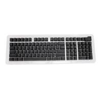 XGOUGUAAU Thai Keyboard Keycaps Set 113 Keys, Mechanical Keyboard Keycaps with Thai Letters and Symbols, Minimalist Design for 61 64 68 84 87 96 98 100 104 108 Keys Keyboards, Highly Translu (Noire)