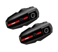 XGP Intercom Moto Duo pour 2 Casques, Bluetooth Casque Moto avec Partage de Musique, 1200m Système de Communication, Kit Main Libre per Motocycliste, étanchéité IP67, Intercom Casque pour Ski