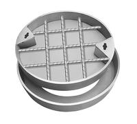 XGQXZWC Couvercle de Regard Rond Invisible et Cadre, Couvercle de Regard Encastré en Acier Inoxydable avec Crochet, Couvercle de Regards, Couvercle Fosse Septique Plastique(60cm/23in)