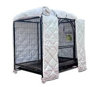 XGQXZWC Housse de Cage pour Chien, Housses de Cage de Chenil, Idéale pour l'hiver en Extérieur. Tissu Oxford Épais Doublé de Coton Respirant, avec Porte à Enroulement(Gray,100x62x70cm/39x24x28in)