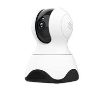 XGUELNT Caméra de sécurité intérieure WiFi 4MP 360° PTZ | Caméra AI avec suivi automatique, audio bidirectionnel et vision nocturne(UK Plug,White)