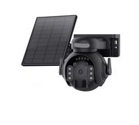 XGUELNT Caméra de sécurité Solaire PTZ SIM 3MP 4G | Caméra extérieure avec détection humaine PIR et vision nocturne(Black 4G CAMERA)