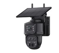 XGUELNT Caméra PTZ Solaire à Triple Objectif 12MP 4G | Caméra AI extérieure avec zoom 15X, double écran et suivi automatique(White 4G Camera)