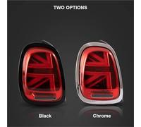 Xgupxuc Feux Frein Arrière 1 Paire Feux Arrière À LED Union Jack LCI, Lentille Rouge, Avec Animation, Pour Mini Pour Cooper F55, F56, F57 (2014-2019) feux arrière LED(2PCS A)