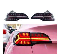 Xgupxuc Feux Frein Arrière 1 Paire Feux Arrière LED Pour Tesla 3 Y 2021-2024 DRL Feux Brouillard Recul Freinage Clignotants Plug And Play Ensemble Feu Arrière Voiture feux arrière LED