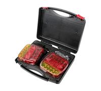 Xgupxuc Feux Frein Arrière Feux Arrière Camion Lentille Réfléchissante Rechargeable Sans Fil Feux Freinage Clignotant Arrière LED Pour Remorque Caravane Camping-car Camion feux arrière LED