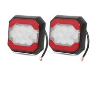 Xgupxuc Feux Frein Arrière Pour Remorque Fret Fourgonnette Camping-car Clignotant Jaune Kits Feux Arrière Camion Feu Gabarit Arrière LED Feu Freinage Feu Arrière feux arrière LED(2pcs Red White)