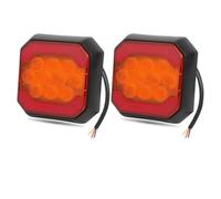 Xgupxuc Feux Frein Arrière Pour Remorque Fret Fourgonnette Camping-car Clignotant Jaune Kits Feux Arrière Camion Feu Gabarit Arrière LED Feu Freinage Feu Arrière feux arrière LED(2pcs Red Yellow)