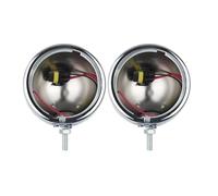 Xgupxuc Phare Avant Lot 2 Supports Feux Croisement À LED Pour Moto 4,5 Pouces Accessoires Lampe Auxiliaire Boîtier Feu Antibrouillard 4 Pièces Et Demie Phare Moto(Chrome)