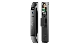 XGUZRVGNV 3D Facial Recognition Password Fingerprint Card Portable Visual Doorbell Monitoring Camera Electronic Door Lock(30 260 6068,Thai)