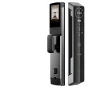 XGUZRVGNV 3D Facial Recognition Password Fingerprint Card Portable Visual Doorbell Monitoring Camera Electronic Door Lock(30 240 6068 Battery)