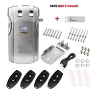 XGUZRVGNV 433MHz Wafu Smart Lock Security Wireless BT Intelligent Remote Control Electronic Door Invisible With 4 Remote Keys(Type 2)