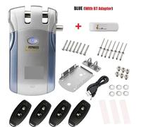XGUZRVGNV 433MHz Wafu Smart Lock Security Wireless BT Intelligent Remote Control Electronic Door Invisible With 4 Remote Keys(Type 5)
