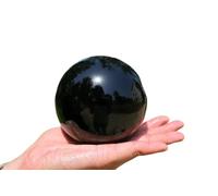 XHAJCSJWGD 1pc Black Obsidian Crystal Ball 7-8cm - Sphere for Home Office Halloween Haunted Mansion Decor