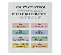XHAJCSJWGD CBT Circle Of Control Metal Tin Sign Art 8x12 Inch | Separate concerns into controllable and uncontrollable. Rustic design adds warmth to professional environments.