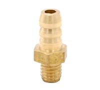 XHAJCSJWGD LOT 5 Hose Barb I/D 5mm x M5 Metric Male Thread Brass Coupler Splicer Connector Fitting for Fuel Gas Water